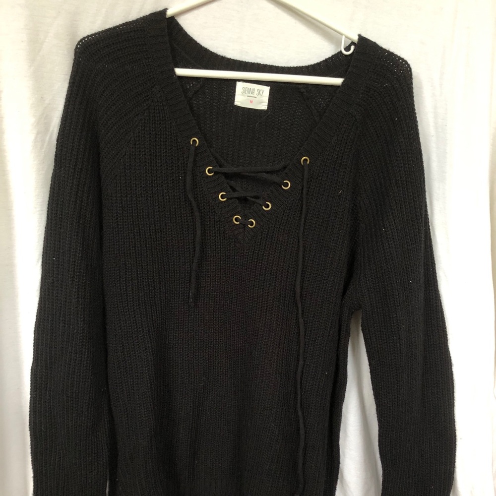 Black oversized sweater